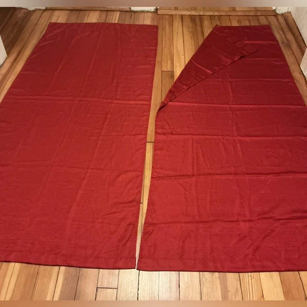 Bundle of 4 Crimson Red Curtain Panels